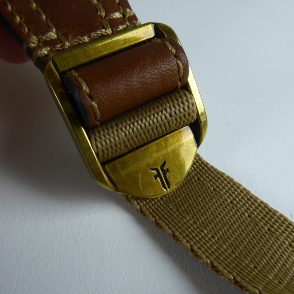 Frye Ivy Backpack Nylon Leather Brass Zippers NWT - Picture 4 of 8